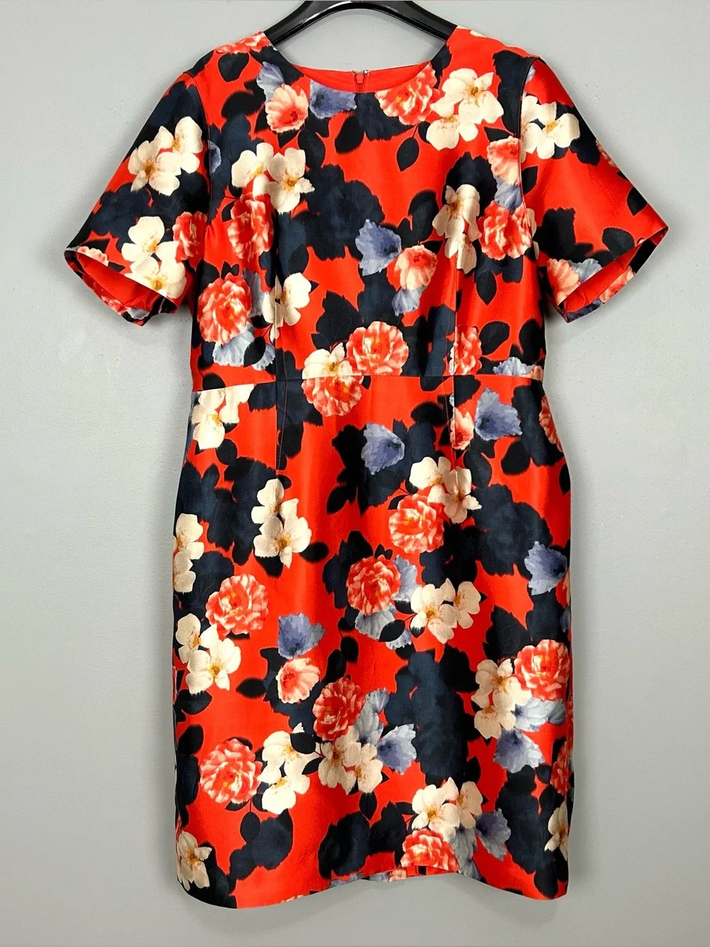 J. Crew Collection Silk Blend Sheath Dress Women’s Size 16 Floral Colorful